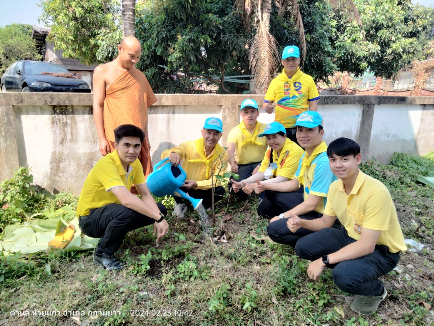 1 อำเภอ 1 กิจกรรมปลูกผัก ณ ศาสนสถาน ตามหลัก "บวร"